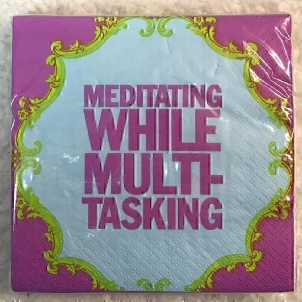 🎉 2/$10 Inviting Co. Naughty Betty "Meditating" Beverage Napkins